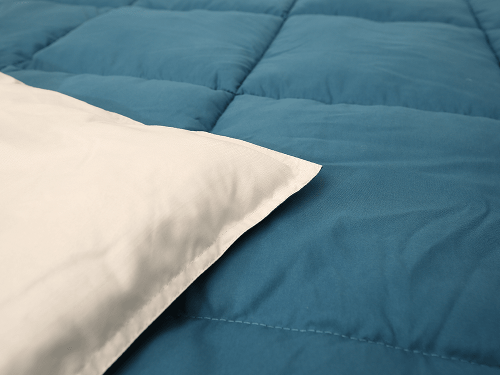 Colcha de poliéster dupla dupla cor